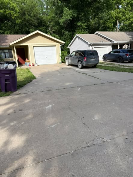 Empty, clear driveway after junk removal